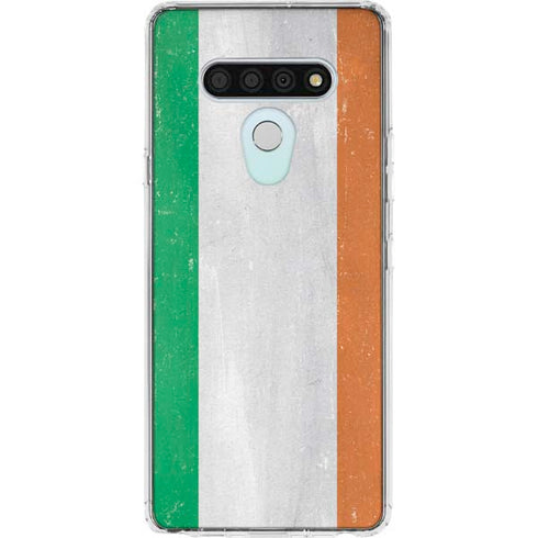 Ireland Flag Distressed LG Stylo 6 Clear Case